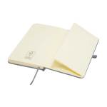 Hardcover notebook with soft-touch cover, A6, ruled pages grey colour