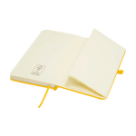 Hardcover notebook with soft-touch cover, A6, ruled pages yellow colour