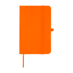 Hardcover notebook with soft-touch cover, A6, ruled pages orange colour