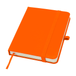 Hardcover notebook with soft-touch cover, A6, ruled pages orange colour