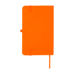 Hardcover notebook with soft-touch cover, A6, ruled pages orange colour