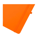 Hardcover notebook with soft-touch cover, A6, ruled pages orange colour