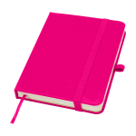 Hardcover notebook with soft-touch cover, A6, ruled pages pink colour