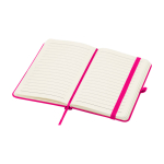 Hardcover notebook with soft-touch cover, A6, ruled pages pink colour