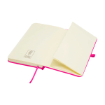 Hardcover notebook with soft-touch cover, A6, ruled pages pink colour