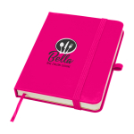Hardcover notebook with soft-touch cover, A6, ruled pages pink colour