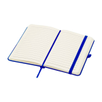 Hardcover notebook with soft-touch cover, A6, ruled pages royal blue colour