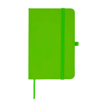 Hardcover notebook with soft-touch cover, A6, ruled pages lime colour