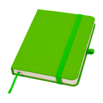Hardcover notebook with soft-touch cover, A6, ruled pages lime colour