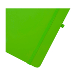 Hardcover notebook with soft-touch cover, A6, ruled pages lime colour