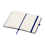 Hardcover notebook with soft-touch cover, A6, ruled pages navy-blue colour