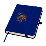 Hardcover notebook with soft-touch cover, A6, ruled pages navy-blue colour