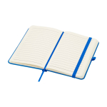 Hardcover notebook with soft-touch cover, A6, ruled pages light blue colour