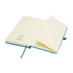 Hardcover notebook with soft-touch cover, A6, ruled pages light blue colour