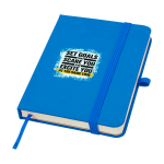 Hardcover notebook with soft-touch cover, A6, ruled pages light blue colour