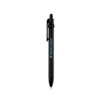 Recycled plastic pen with ball tip and clip, black ink