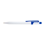 Sophisticated two-tone recycled plastic pen, blue ink royal blue colour