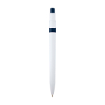 Sophisticated two-tone recycled plastic pen, blue ink navy-blue colour