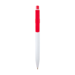 Sophisticated recycled plastic pen, black ink red colour