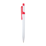Sophisticated recycled plastic pen, black ink red colour