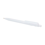 Sophisticated recycled plastic pen, black ink white colour