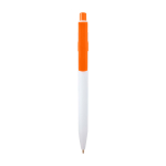 Sophisticated recycled plastic pen, black ink orange colour