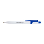 Sophisticated recycled plastic pen, black ink royal blue colour