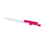 Sophisticated recycled plastic pen, black ink fuchsia colour