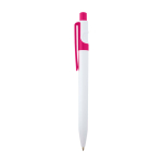Sophisticated recycled plastic pen, black ink fuchsia colour