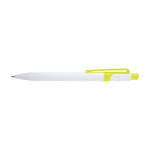 Sophisticated recycled plastic pen, black ink lime colour