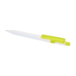 Sophisticated recycled plastic pen, black ink lime colour