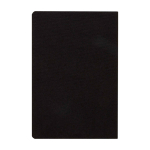 Rounded recycled plastic portfolio, A5, ruled pages black colour