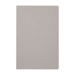 Rounded recycled plastic portfolio, A5, ruled pages grey colour