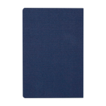 Rounded recycled plastic portfolio, A5, ruled pages navy-blue colour