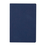 Rounded recycled plastic portfolio, A5, ruled pages navy-blue colour