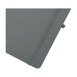 Hardcover notebook with phone slot, A5, ruled pages grey colour
