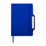 Hardcover notebook with phone slot, A5, ruled pages royal blue colour