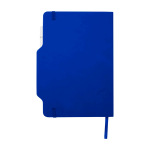 Hardcover notebook with phone slot, A5, ruled pages royal blue colour