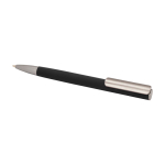 Recycled aluminium pen with silver clip, blue ink black colour