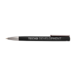 Recycled aluminium pen with silver clip, blue ink black colour