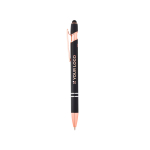 Recycled aluminium pen with rose gold details, blue ink