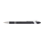 Recycled aluminium pen with stylus tip, blue ink black colour