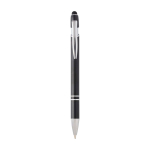 Recycled aluminium pen with stylus tip, blue ink black colour