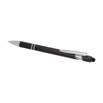 Recycled aluminium pen with stylus tip, blue ink black colour