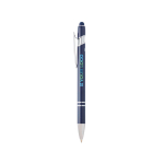Recycled aluminium pen with stylus tip, blue ink