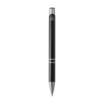 Recycled aluminium pen with lacquered finish, blue ink black colour