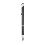 Recycled aluminium pen with lacquered finish, blue ink black colour