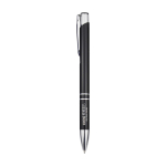 Recycled aluminium pen with lacquered finish, blue ink black colour