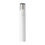 Recycled aluminium pen with lacquered finish, blue ink white colour