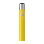 Recycled aluminium pen with lacquered finish, blue ink yellow colour